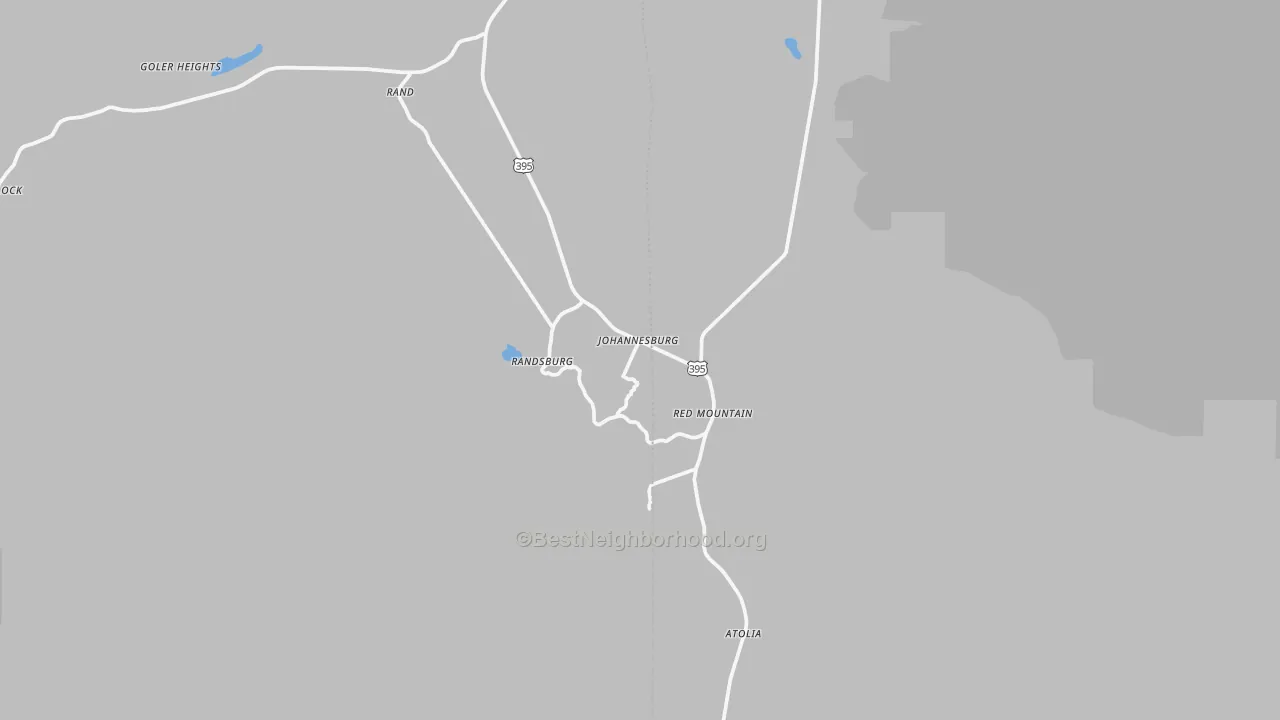 Transit Grade map of Johannesburg, CA