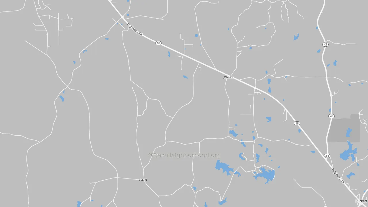 Transit Grade map of Johns, MS
