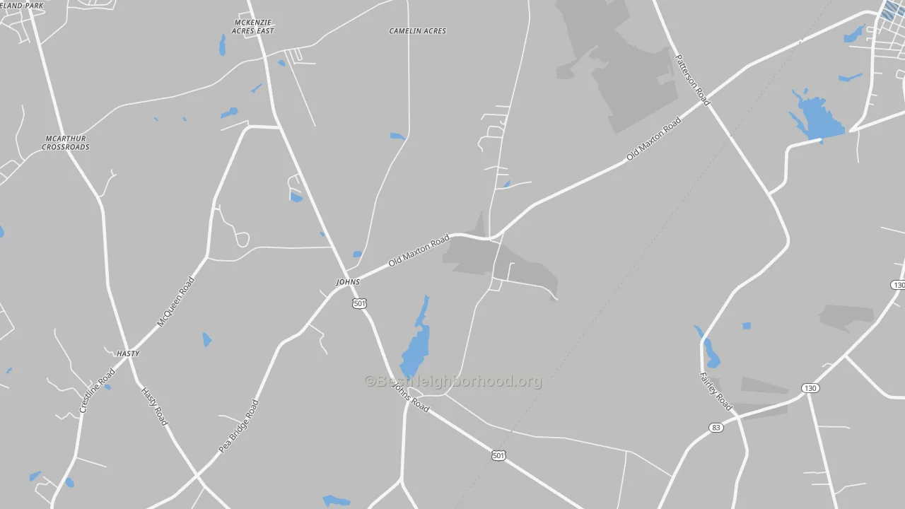 Transit Grade map of Johns, NC