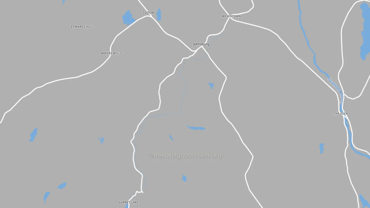 Transit Grade map of Johnsburg, NY