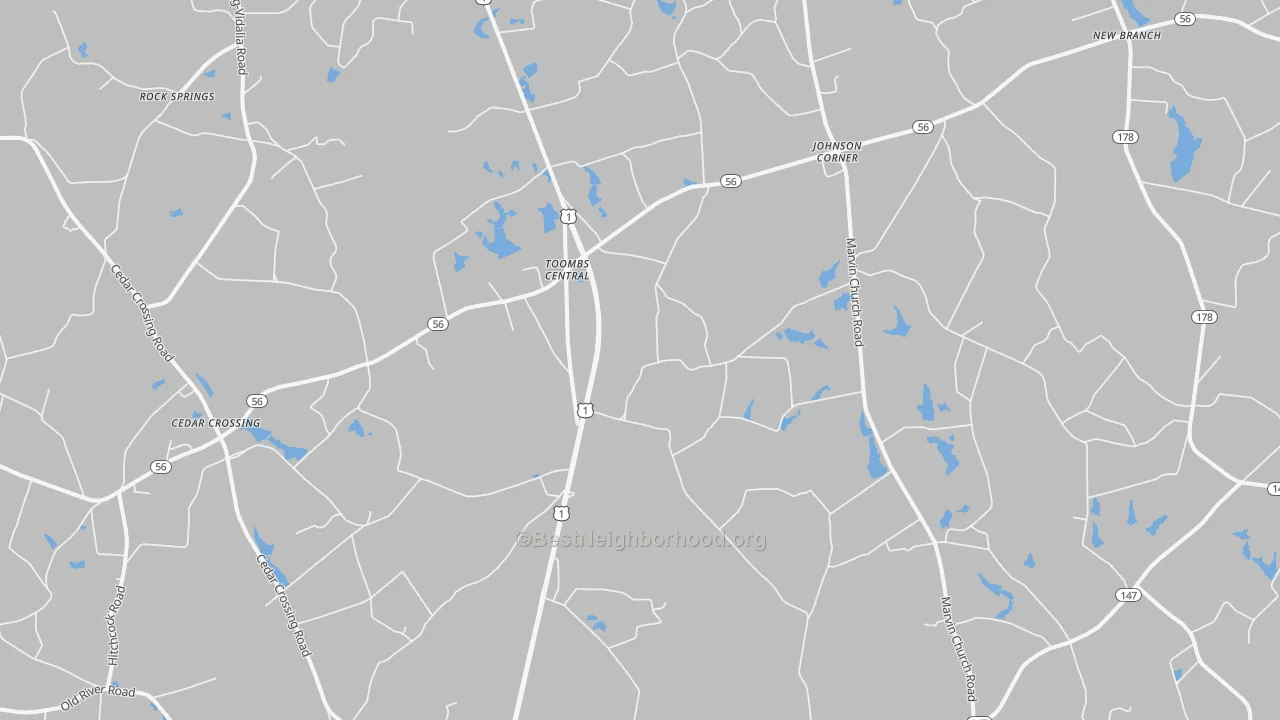 Transit Grade map of Johnson Corner, GA