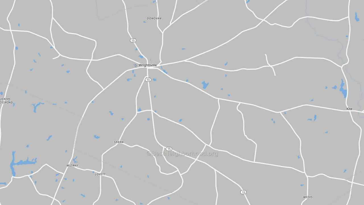 Transit Grade map of Johnson County, GA