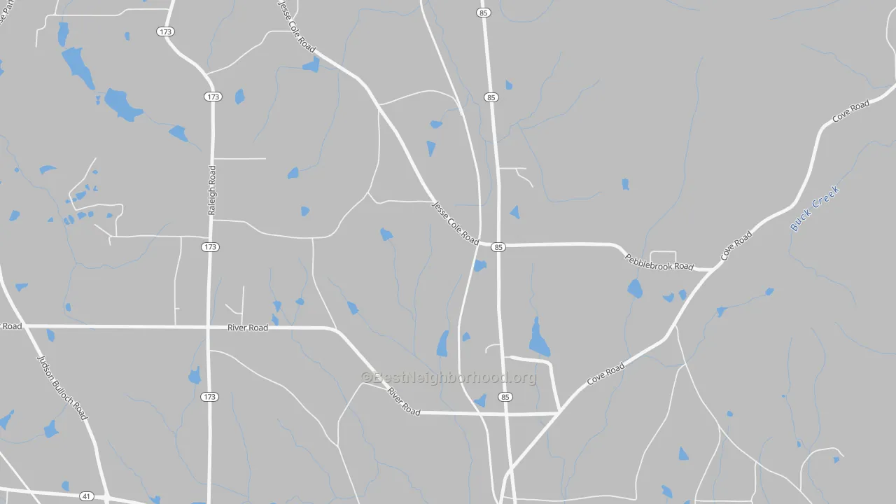 Transit Grade map of Johnson Crossroads, GA