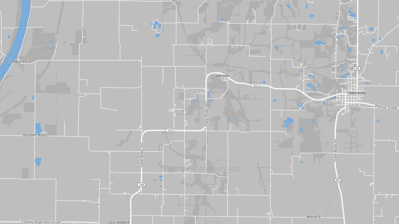 Transit Grade map of Johnson, IN