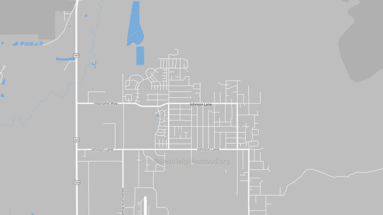 Transit Grade map of Johnson Lane, NV