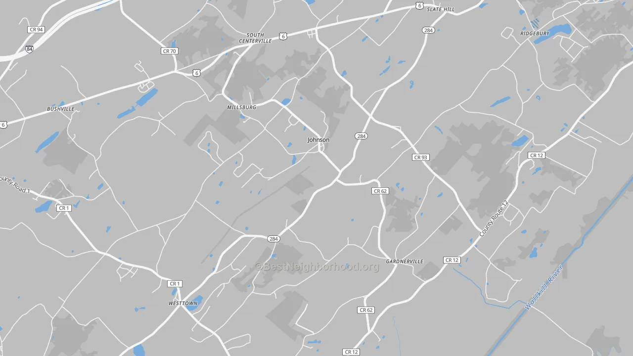 Transit Grade map of Johnson, NY
