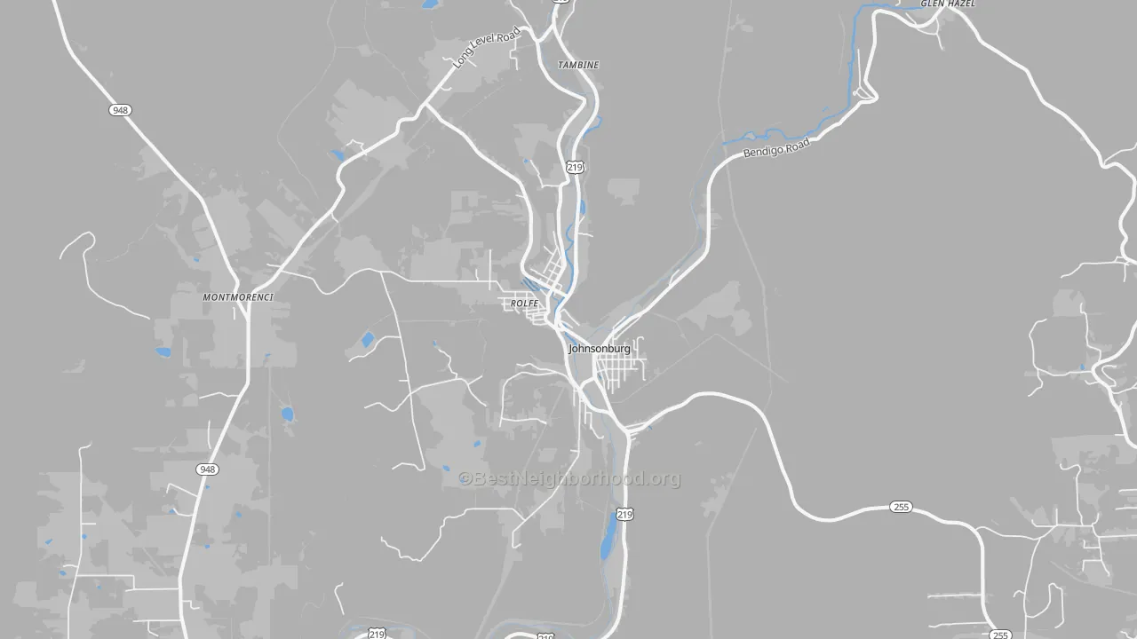 Transit Grade map of Johnsonburg, PA