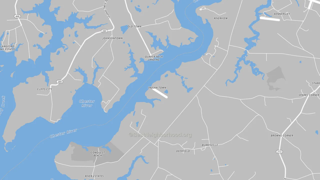 Transit Grade map of Johnsontown, MD