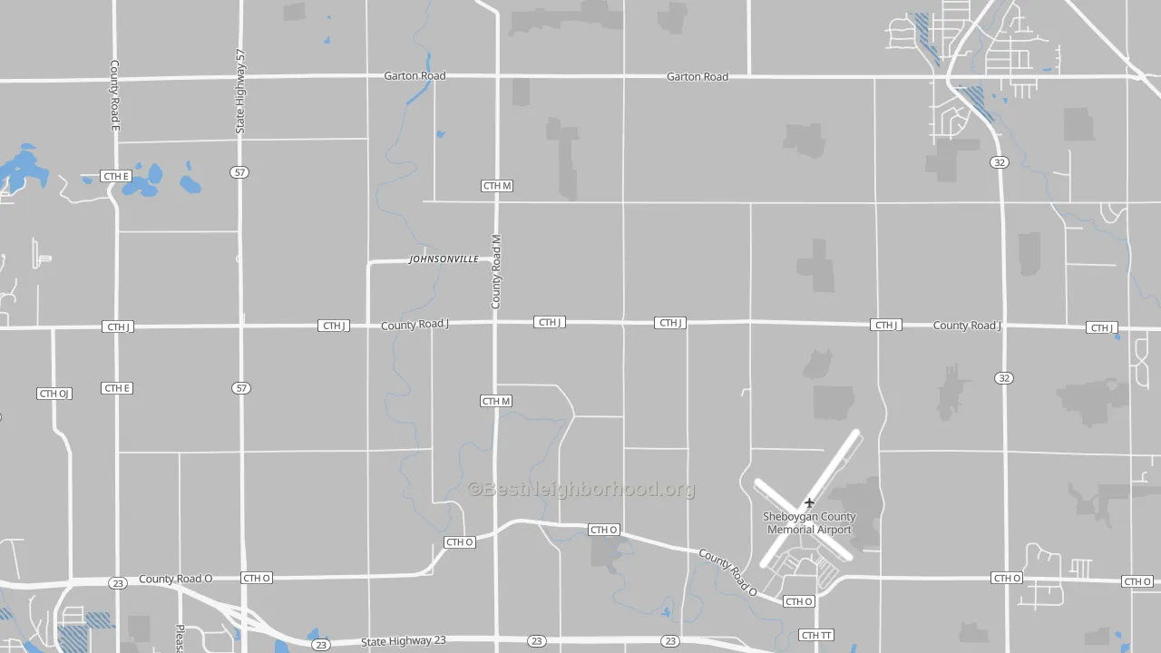 Transit Grade map of Johnsonville, WI