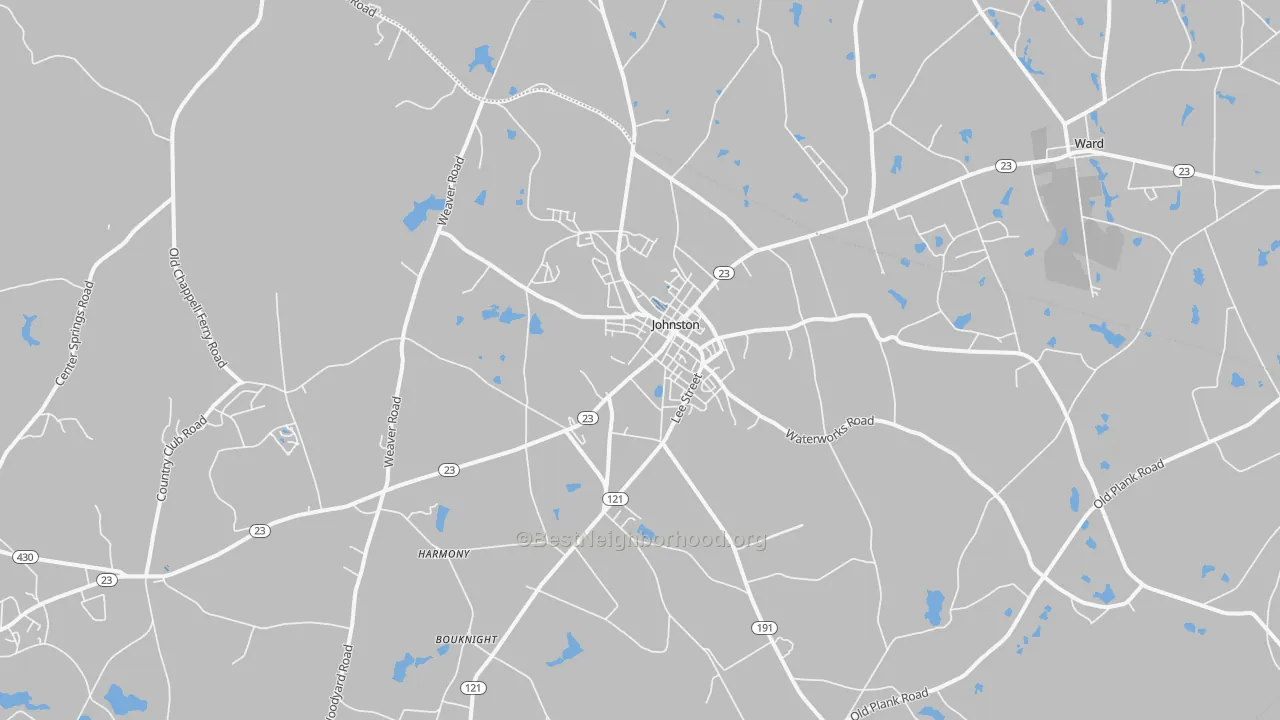 Transit Grade map of Johnston, SC