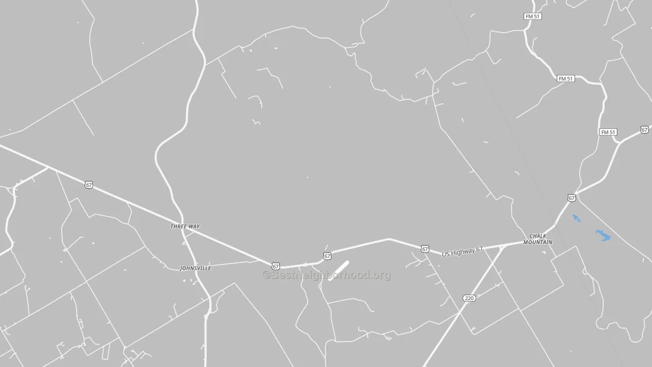 Transit Grade map of Johnsville, TX
