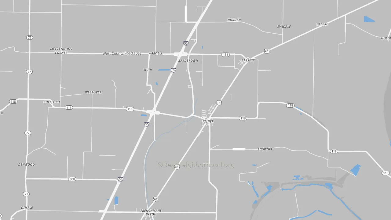 Transit Grade map of Joiner, AR