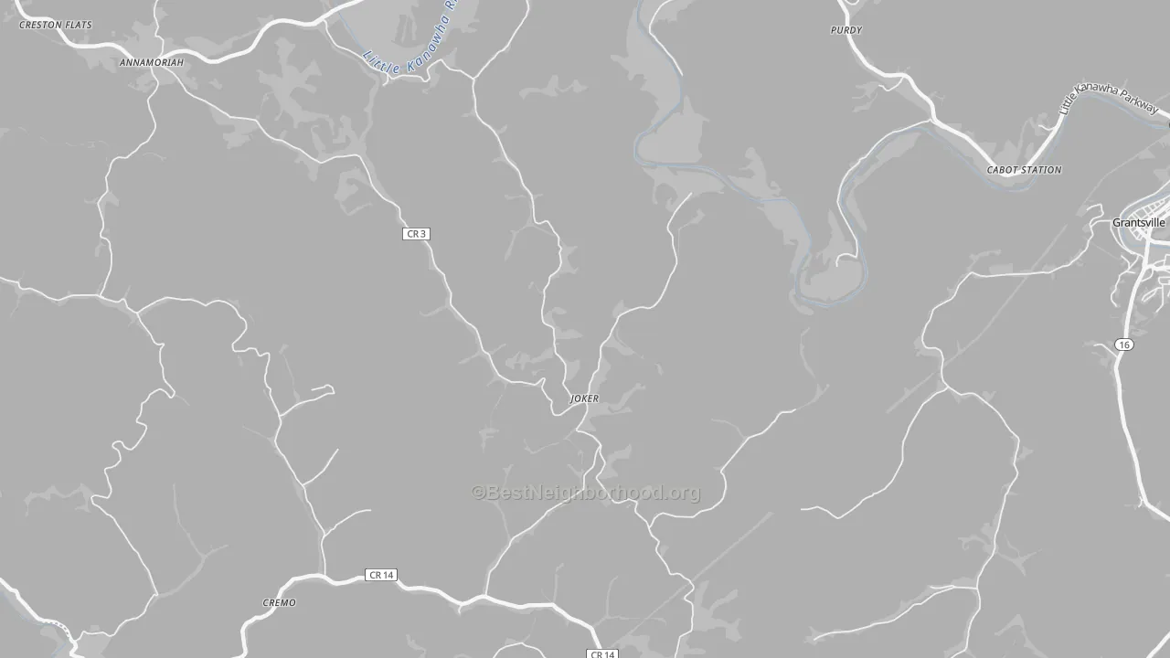 Transit Grade map of Joker, WV