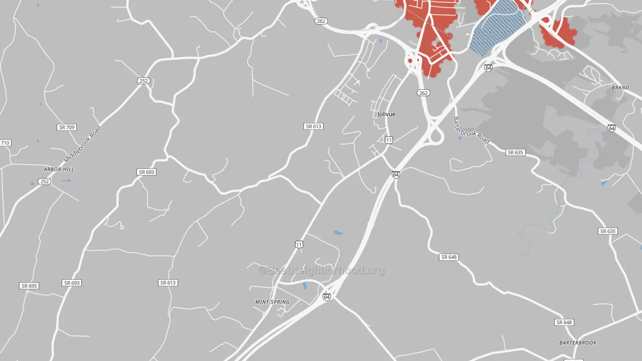 Transit Grade map of Jolivue, VA