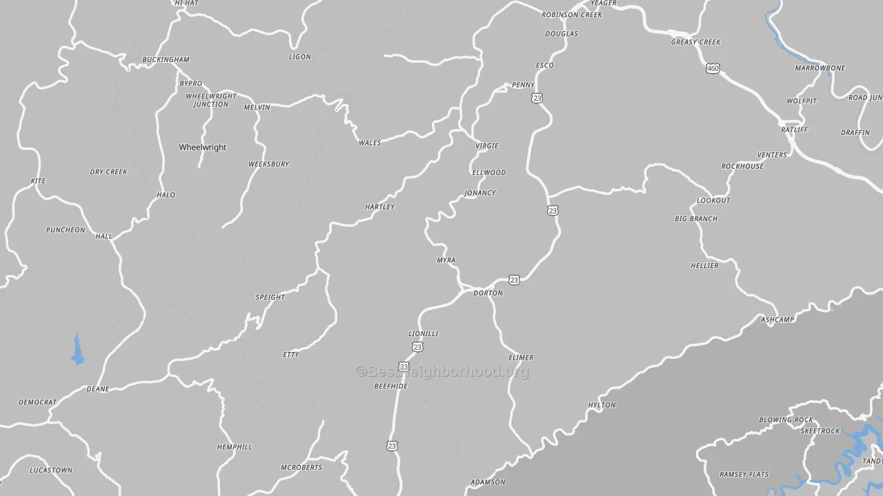 Transit Grade map of Jonancy, KY