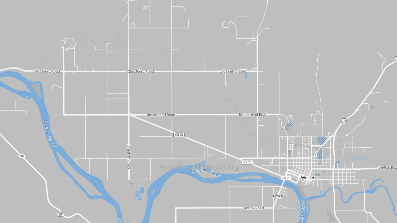 Transit Grade map of Jonathan, ID
