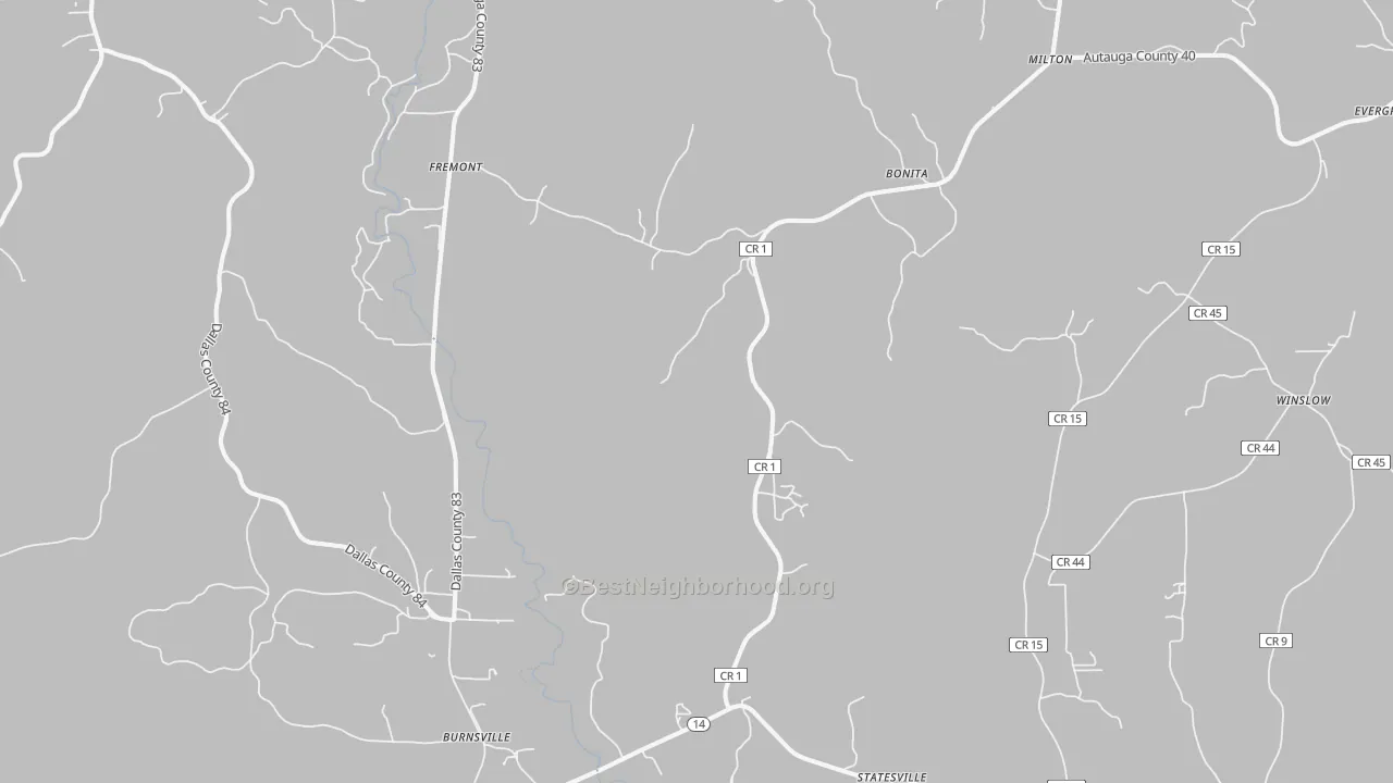 Transit Grade map of Jones, AL