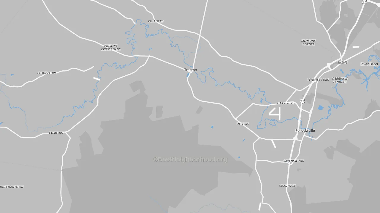 Transit Grade map of Jones County, NC