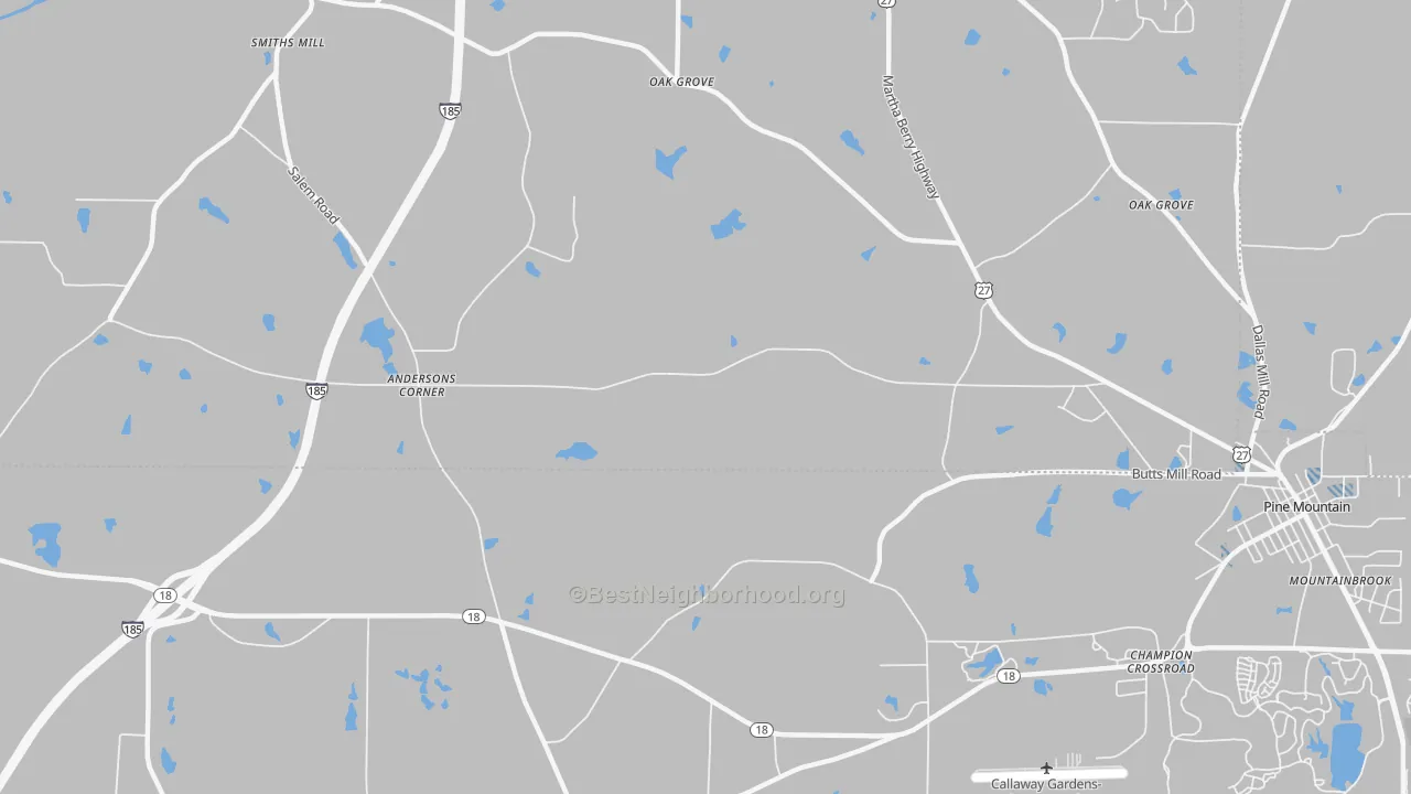 Transit Grade map of Jones Crossroads, GA
