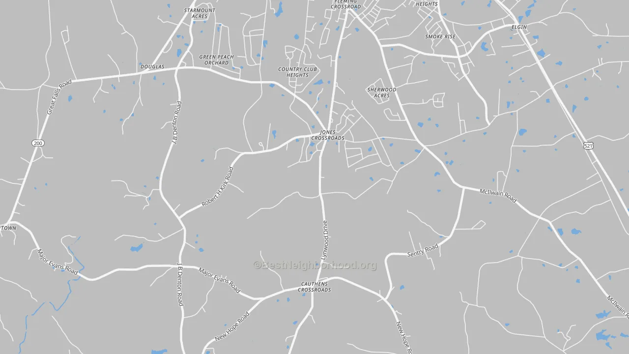 Transit Grade map of Jones Crossroads, SC