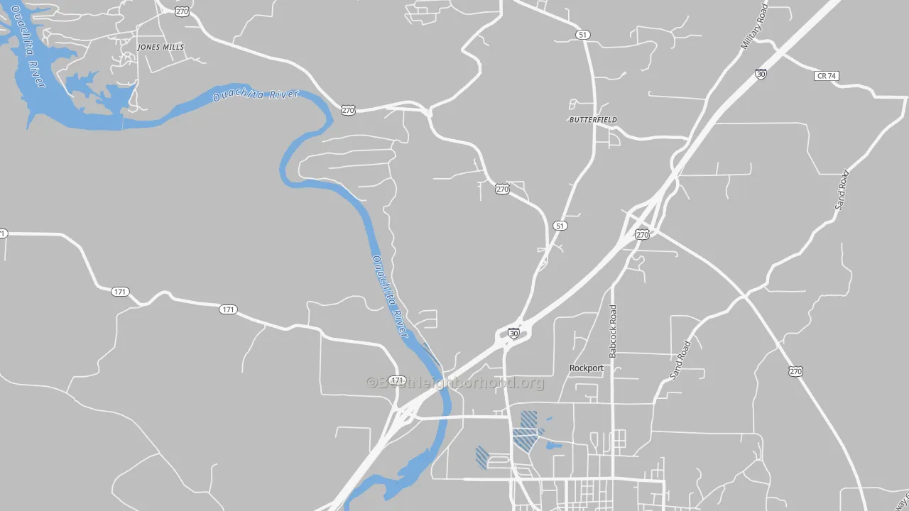 Transit Grade map of Jones Mill, AR