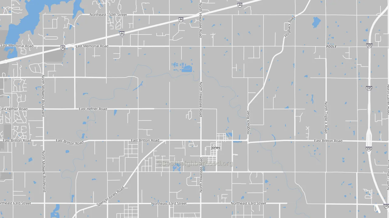 Transit Grade map of Jones, OK