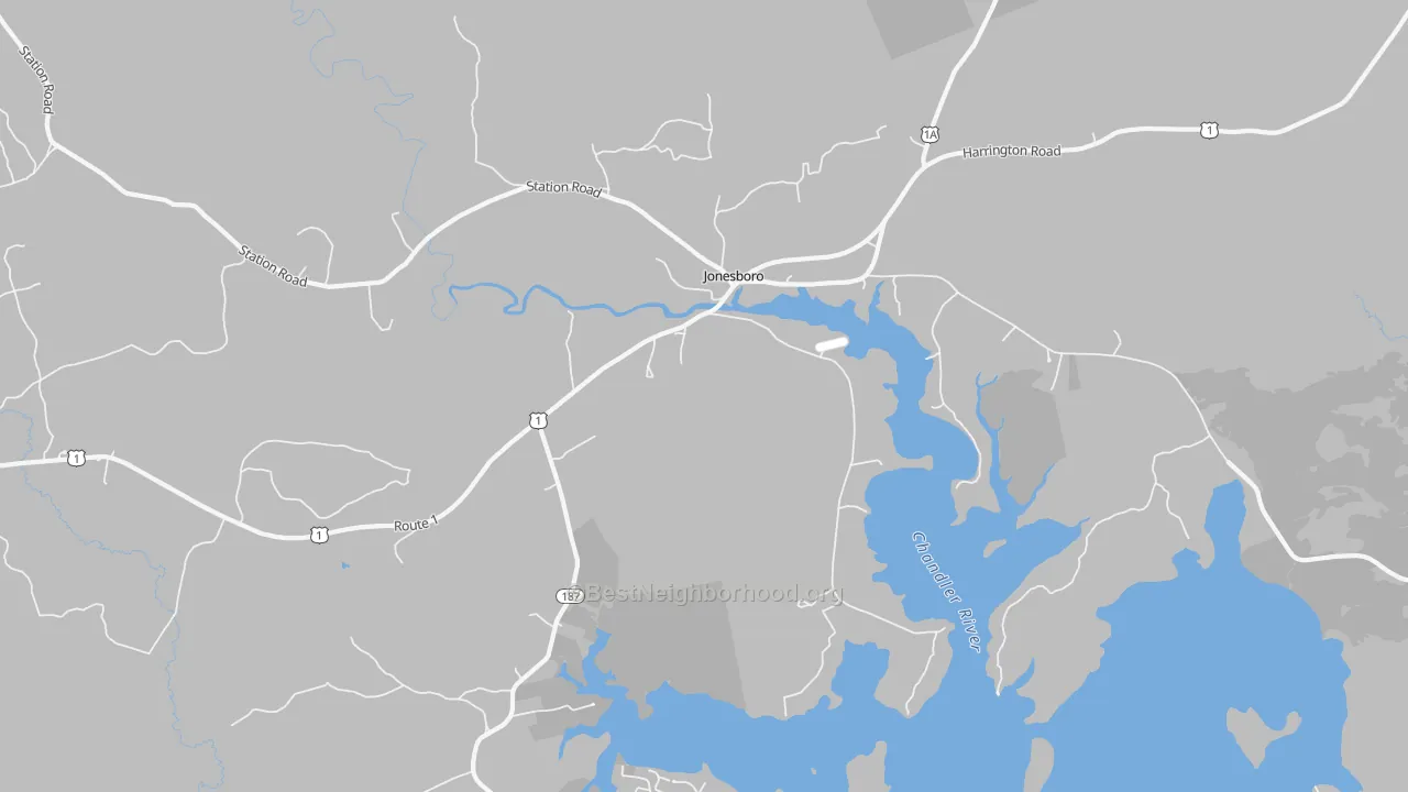 Transit Grade map of Jonesboro, ME