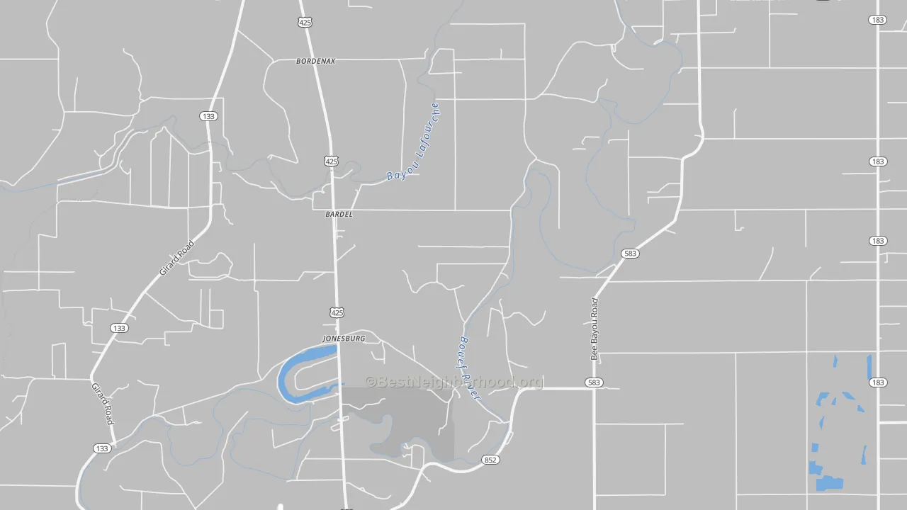 Transit Grade map of Jonesburg, LA