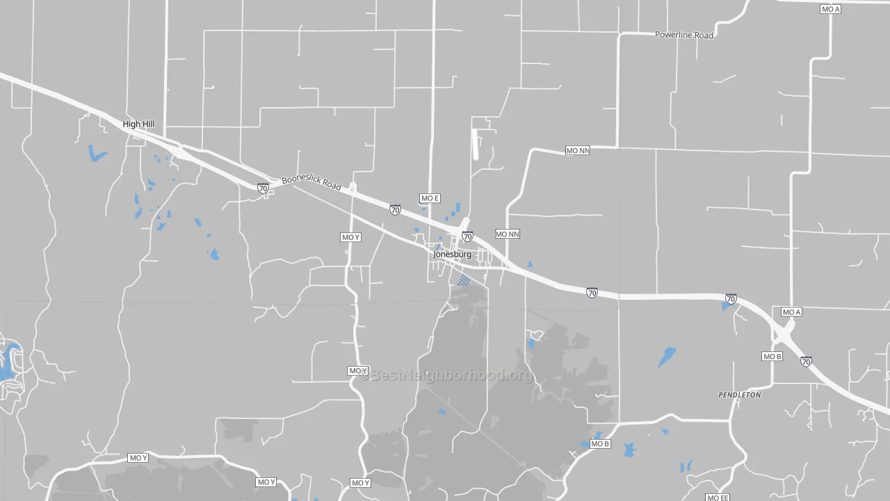 Transit Grade map of Jonesburg, MO