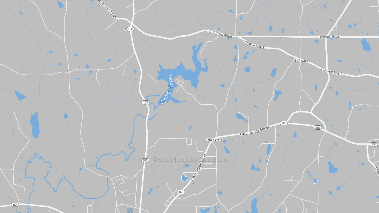 Transit Grade map of Jonesville, GA