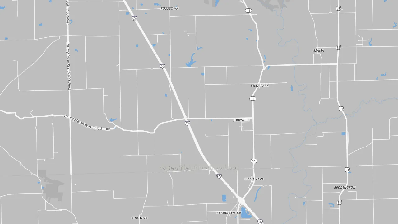 Transit Grade map of Jonesville, IN