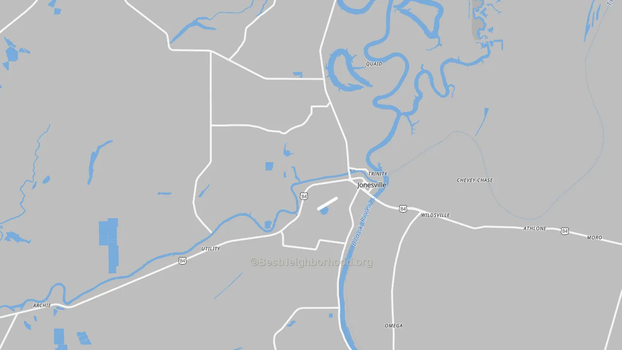Transit Grade map of Jonesville, LA