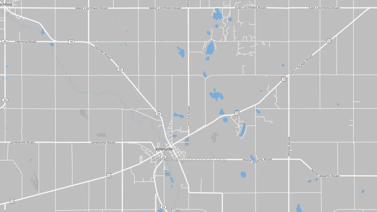 Transit Grade map of Jonesville, MI