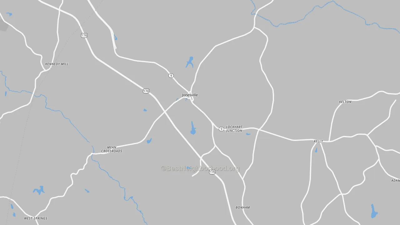 Transit Grade map of Jonesville, SC