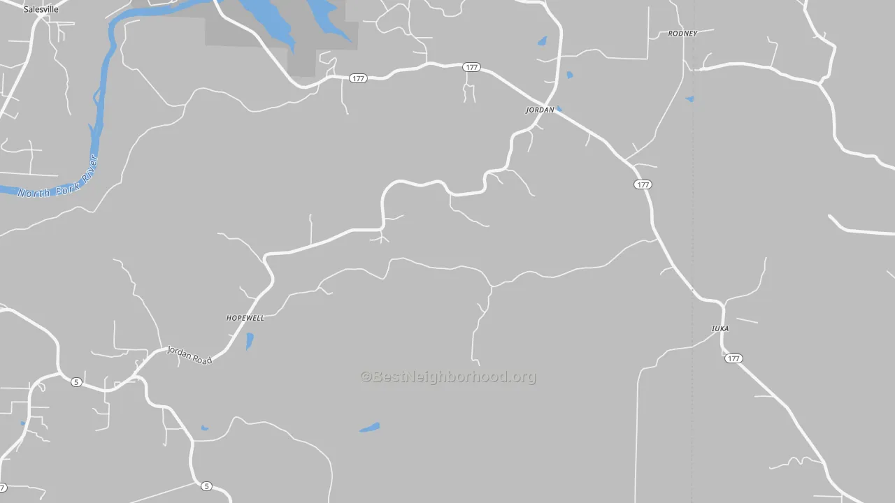 Transit Grade map of Jordan, AR