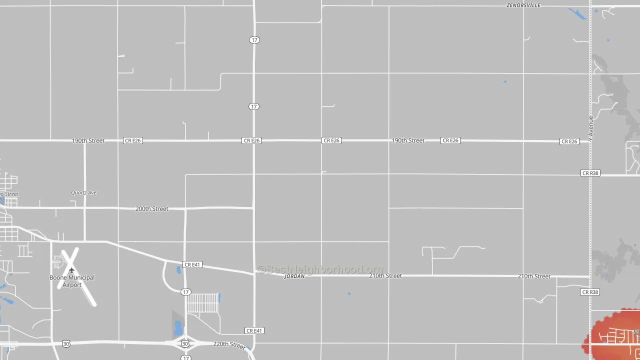 Transit Grade map of Jordan, IA