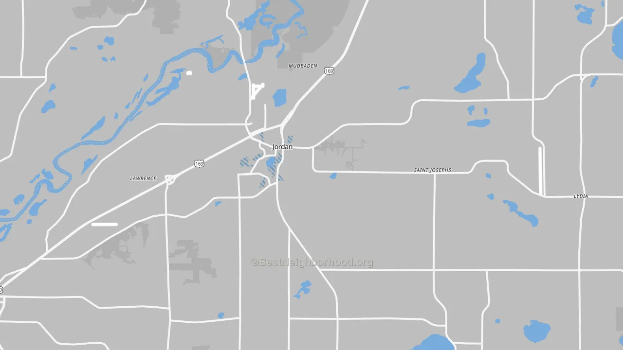 Transit Grade map of Jordan, MN