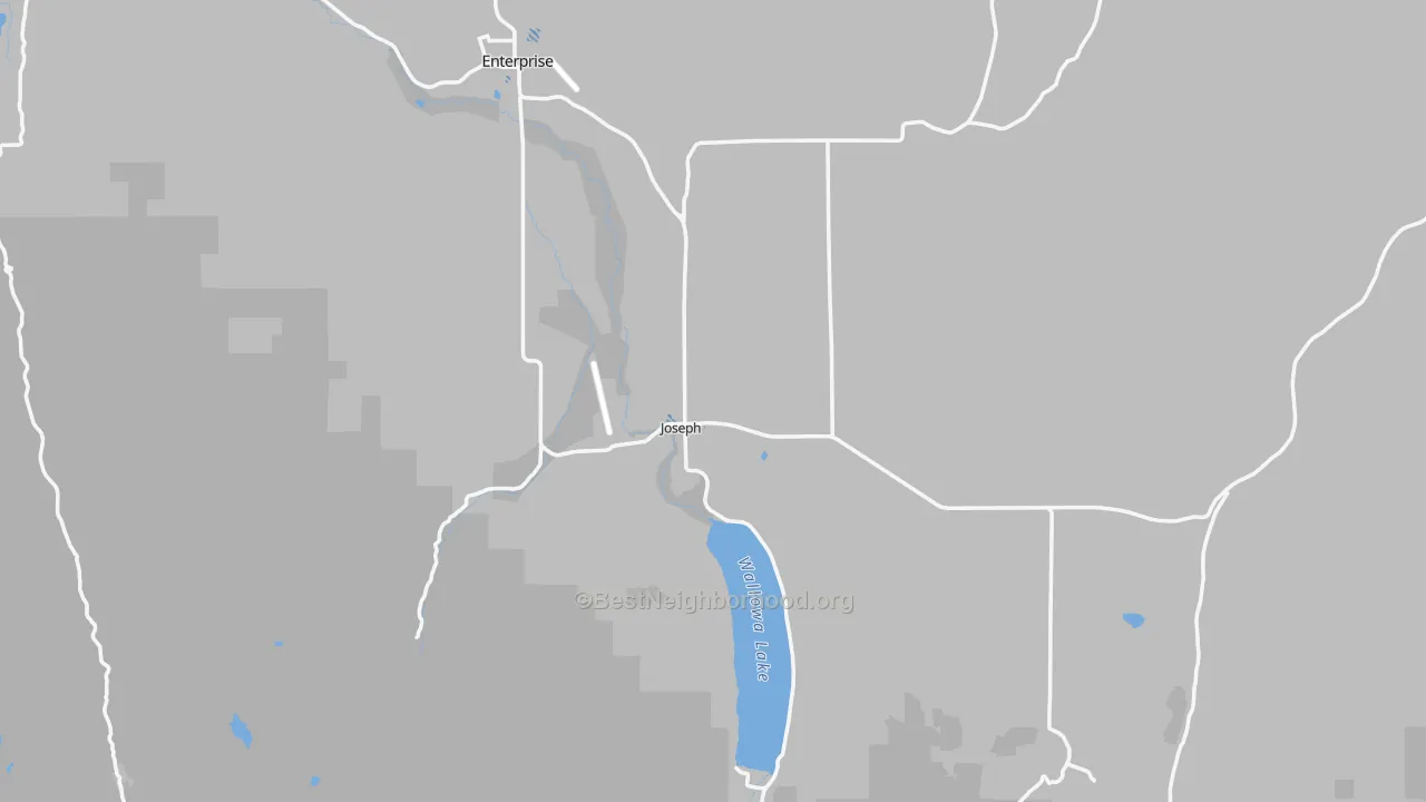 Transit Grade map of Joseph, OR