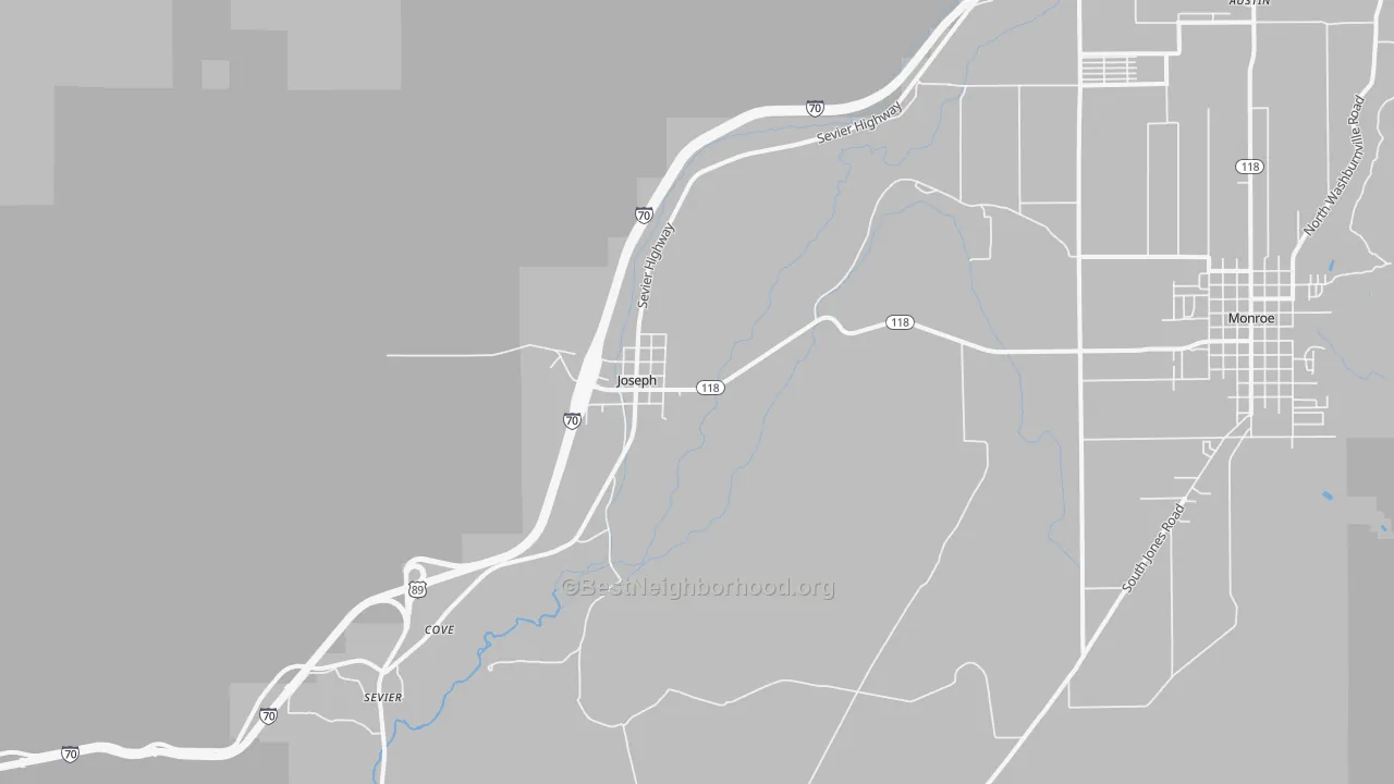 Transit Grade map of Joseph, UT