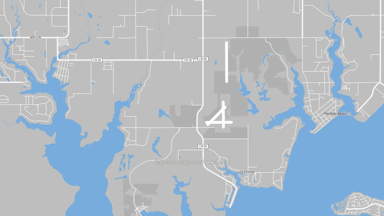 Transit Grade map of Josephine, AL