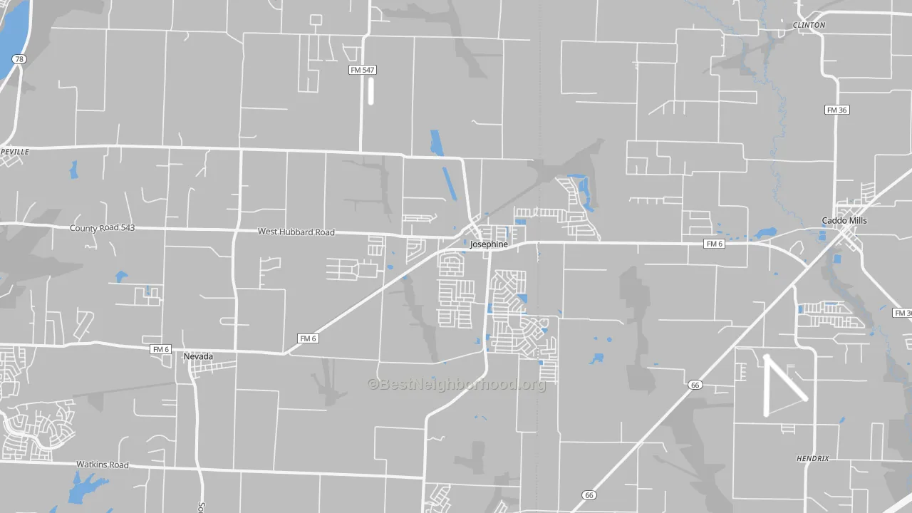 Transit Grade map of Josephine, TX
