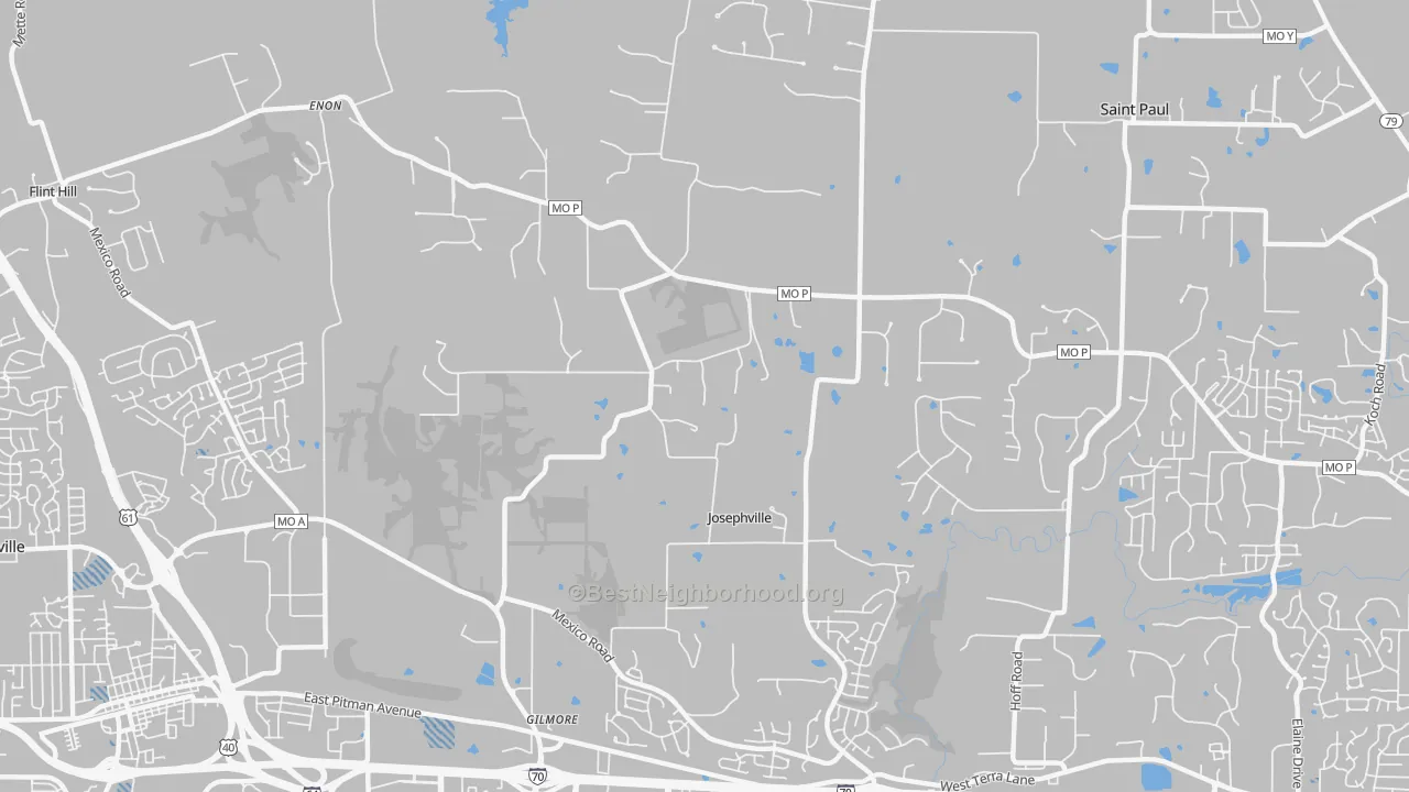 Transit Grade map of Josephville, MO