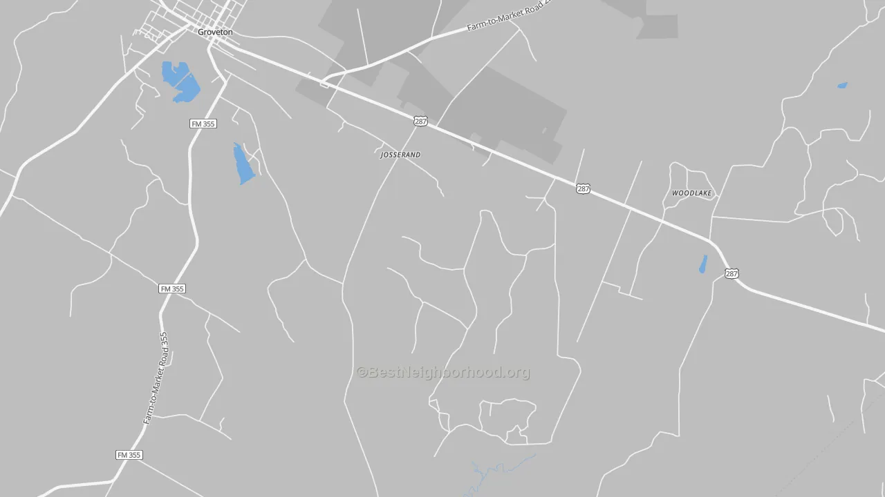 Transit Grade map of Josserand, TX