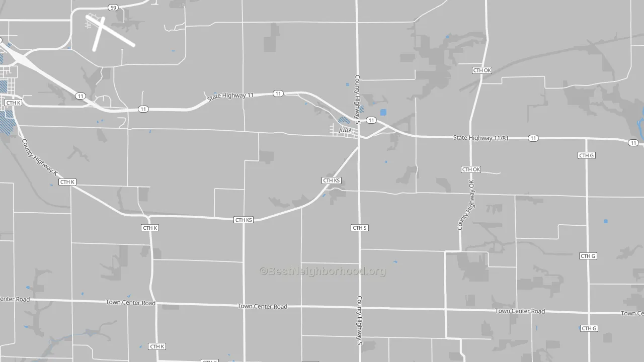 Transit Grade map of Juda, WI