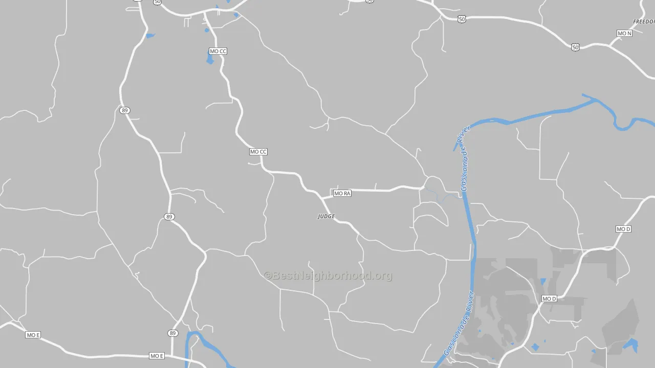 Transit Grade map of Judge, MO