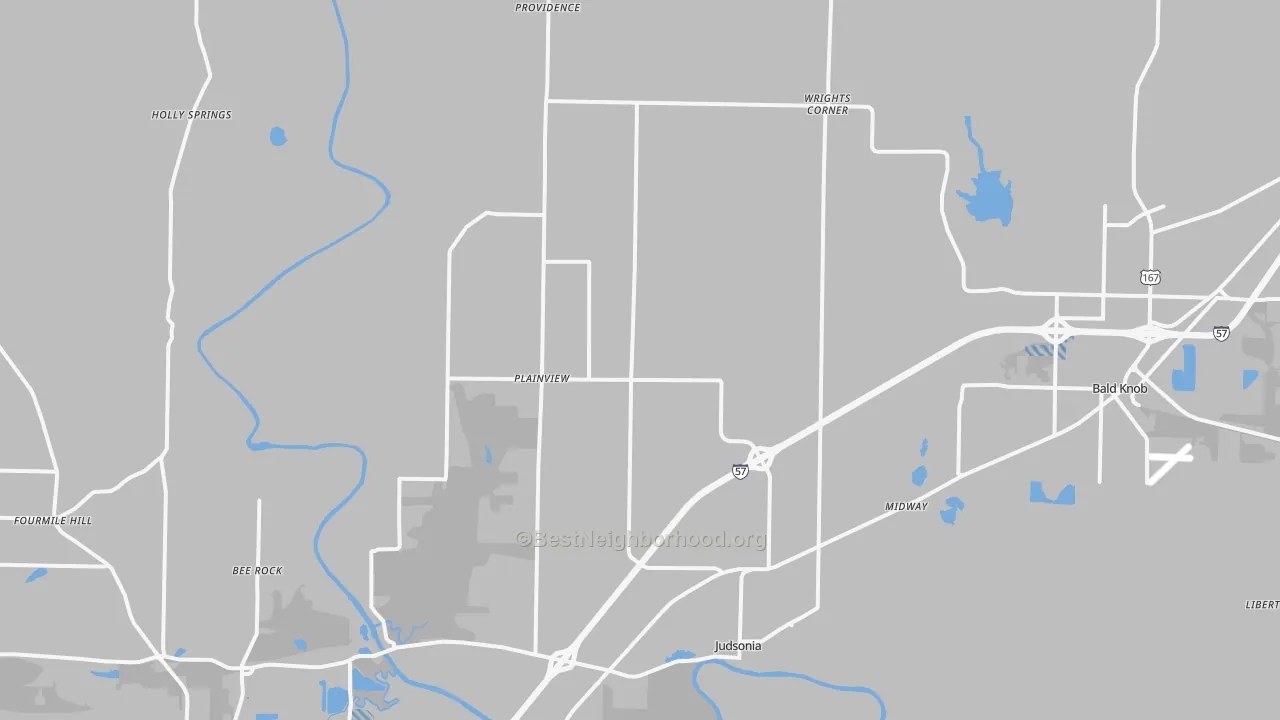 Transit Grade map of Judsonia, AR