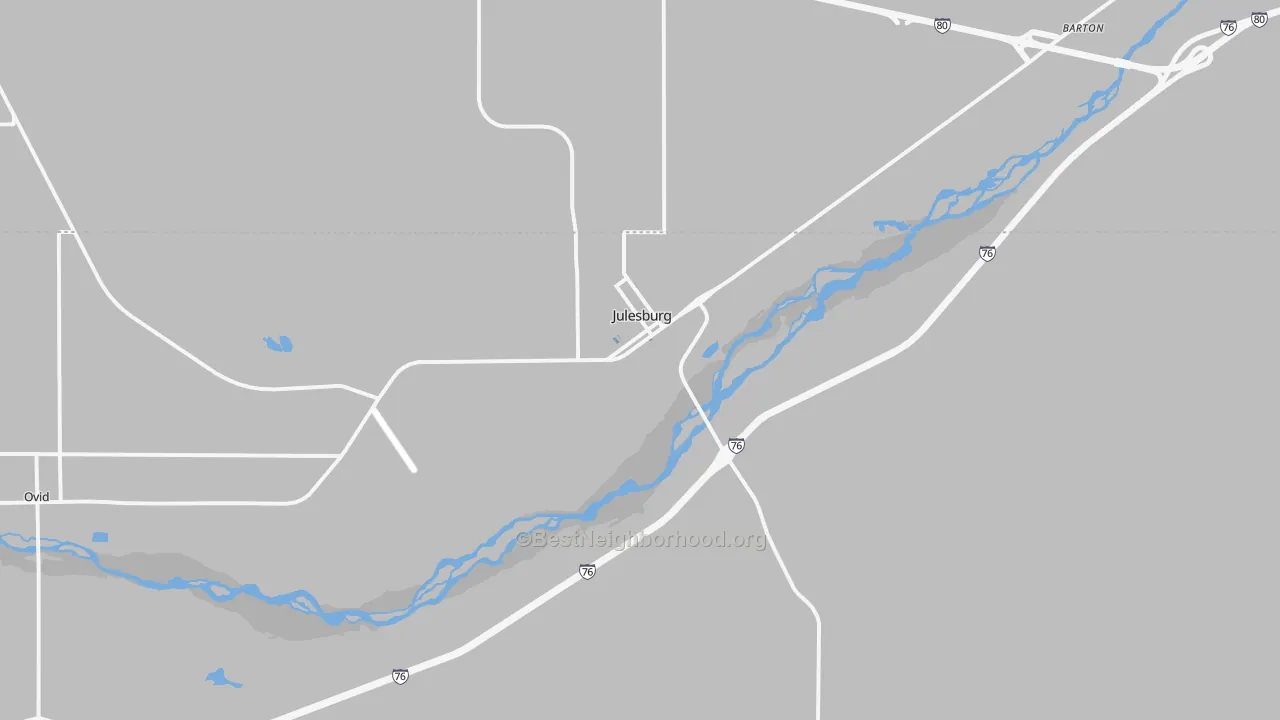 Transit Grade map of Julesburg, CO