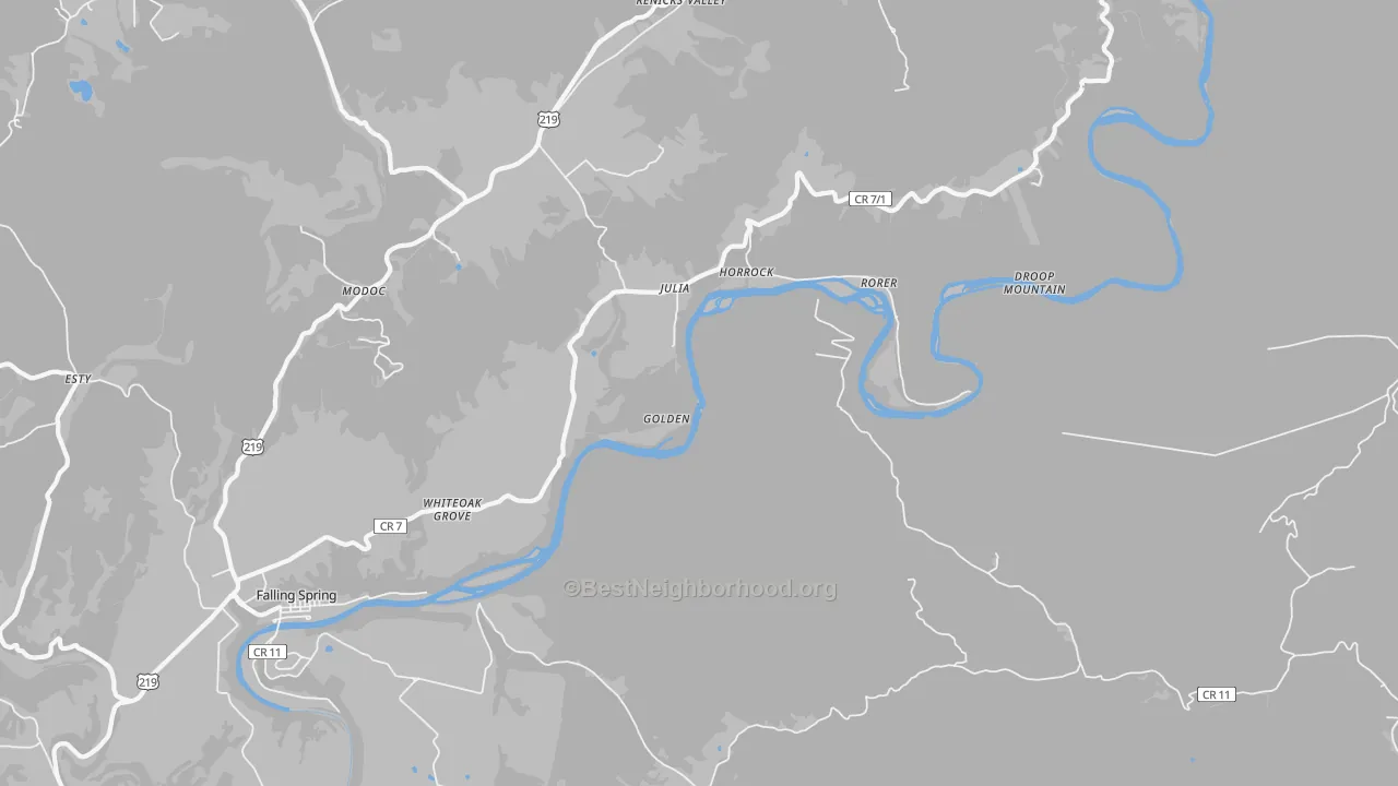 Transit Grade map of Julia, WV