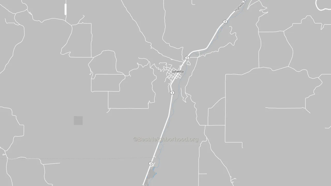 Transit Grade map of Juliaetta, ID