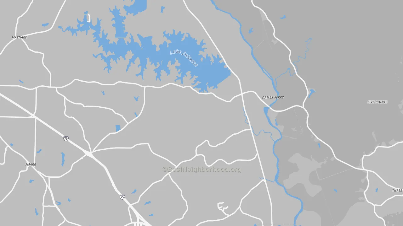Transit Grade map of Juliette, GA